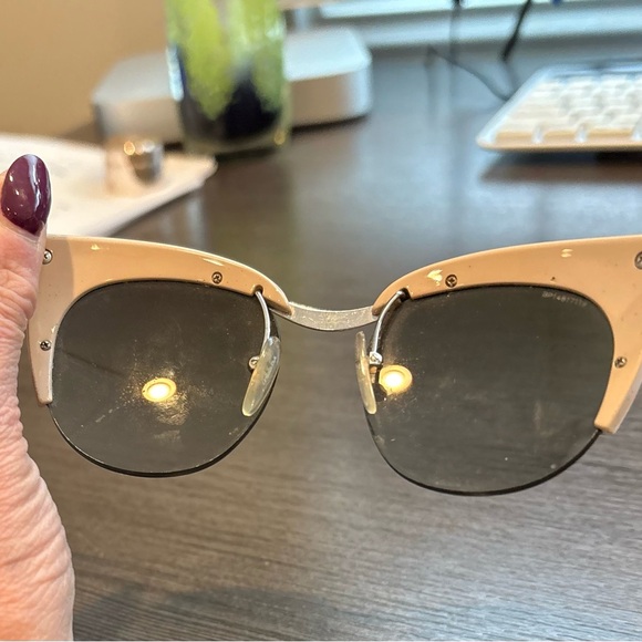 Prada Nude and Silver Sunglasses main image 4